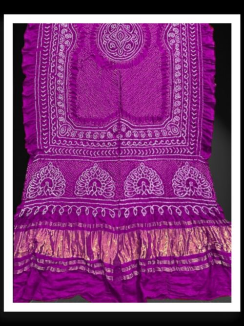 Purple Rai Dano Bandhani Dupatta Pure GajiSilk