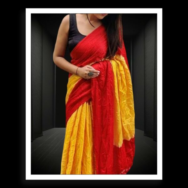 Red Mango Plain Saree Pure Modal Silk