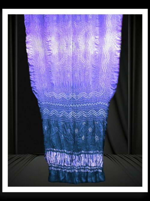Purple Navi Shaded Bandhani Dupatta Pure GajiSilk