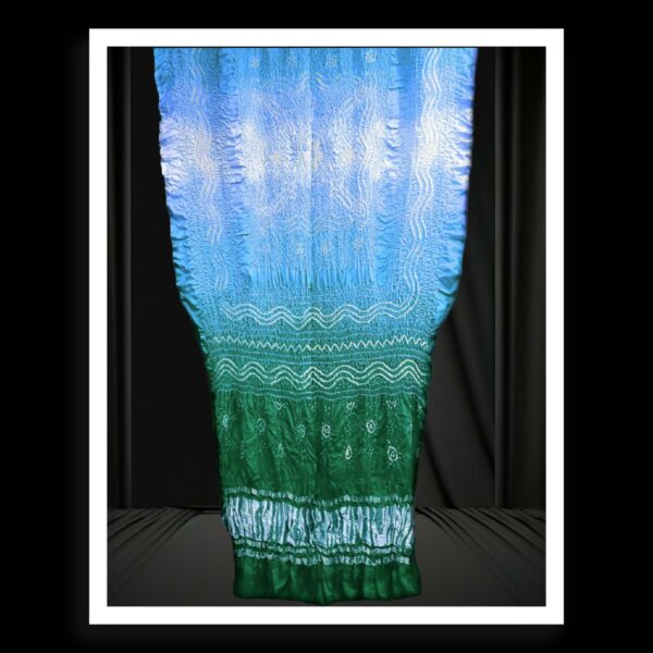 Sky Green Shaded Bandhani Dupatta Pure GajiSilk