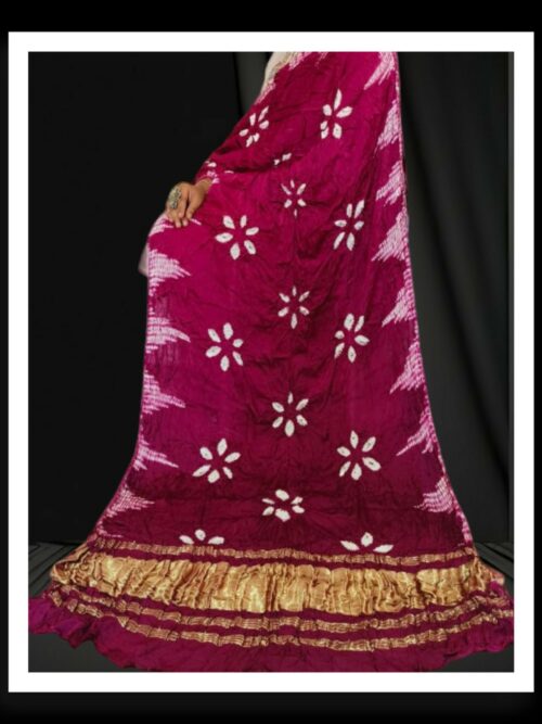 Wine Designer Shibori Dupatta Pure ModalSilk