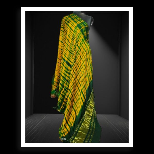 Yellow Original Shibori Dupatta Pure Modal Silk Khatri