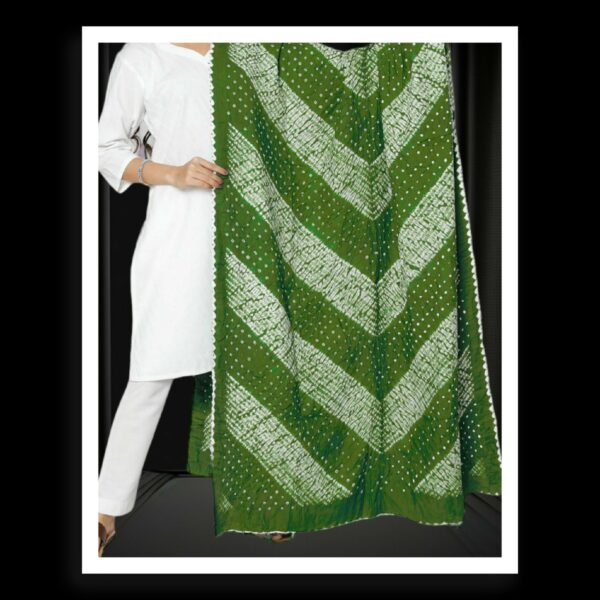 Parrot Shibori Bandhani Dupatta Pure Primium Cotton