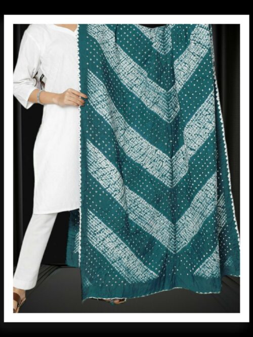 Rama Shibori Bandhani Dupatta Pure Primium Cotton