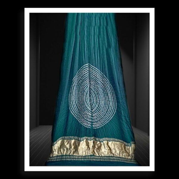 Rama Shibori Designer Dupatta Pure GajiSilk