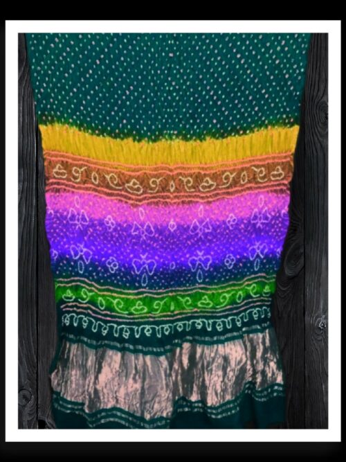 Rama Multi Color Bandhej Saree Rai Dana Pure GajiSilk