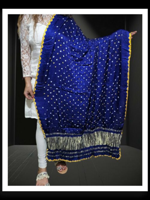 Blue Original Bandhani Dupatta Pure ModalSilk