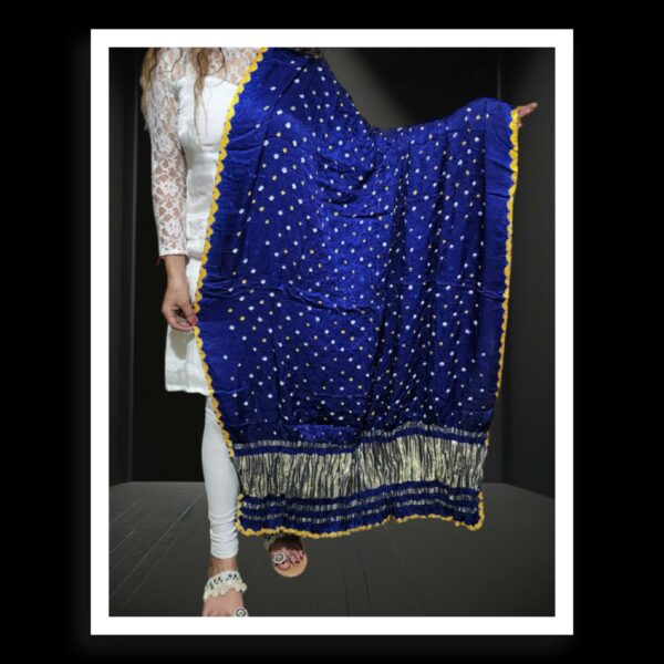 Blue Original Bandhani Dupatta Pure ModalSilk