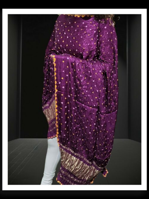 Magenta Original Bandhani Dupatta Pure ModalSilk