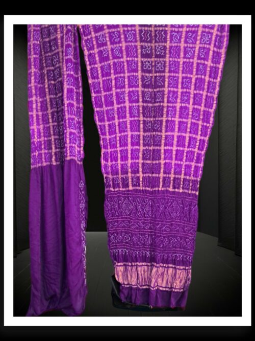 Jambli Magenta Gharchola Bandhani Saree Pure GajiSilk