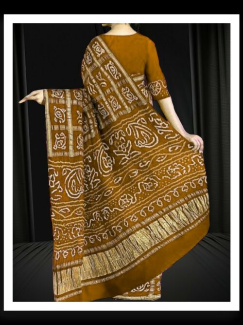 Rust Traditional Wedding Gharchola Saree Pure GajiSilk