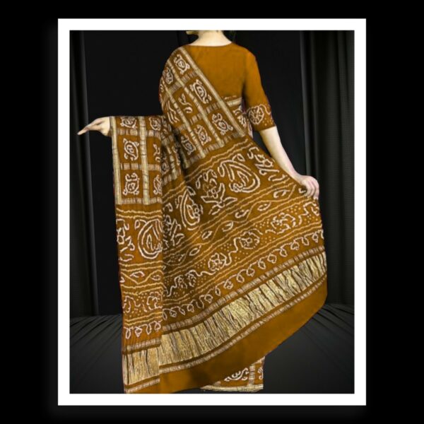 Rust Traditional Wedding Gharchola Saree Pure GajiSilk