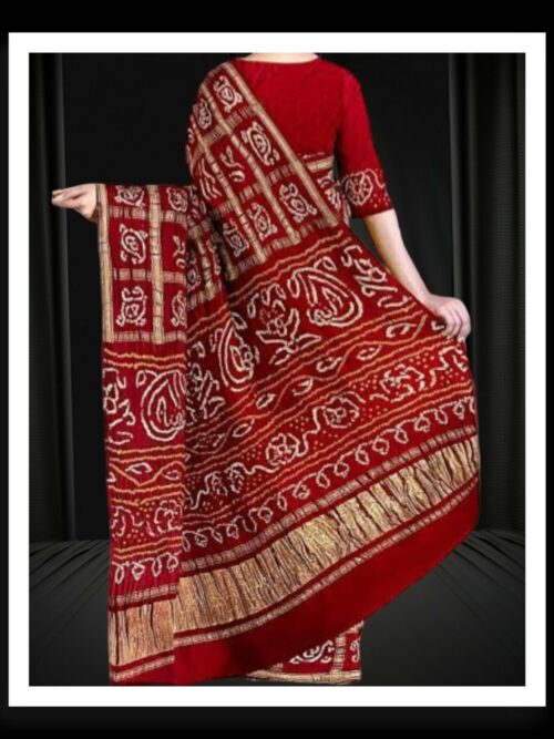 Red Traditional Wedding Gharchola Saree Pure GajiSilk