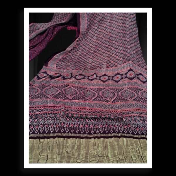 Hand Block Ajrak Saree Pure ModalSilk