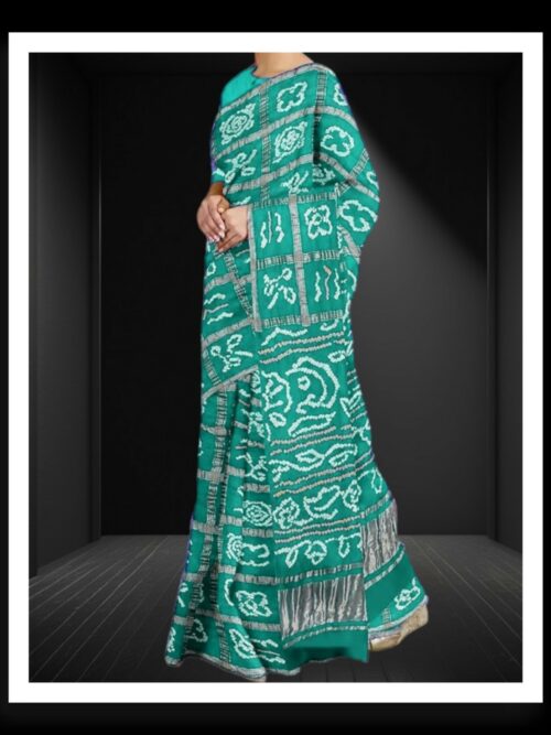 Rama Bandhej Gharchola Saree Pure GajiSilk