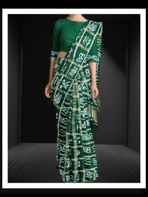 Bridal Green Bandhej Gharchola Saree Pure GajiSilk