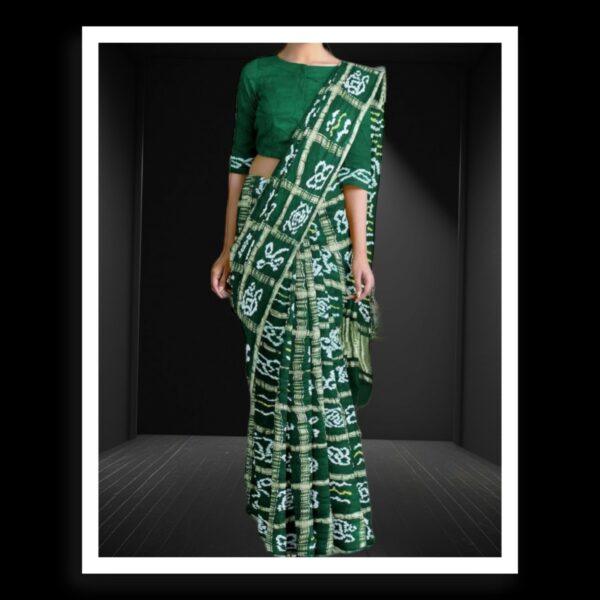 Bridal Green Bandhej Gharchola Saree Pure GajiSilk