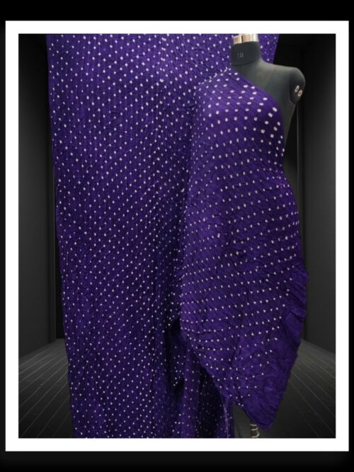Purple Pure ModalSilk Bandhani Saree