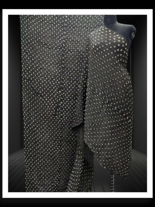 Grey Pure ModalSilk Bandhani Saree