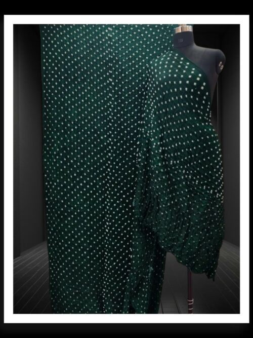 Green Pure ModalSilk Bandhani Saree
