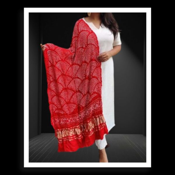 Red WiFi Bandhej Dupatta Pure GajiSilk