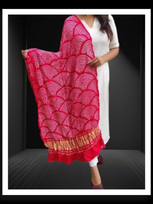 Rani Pink WiFi Bandhej Dupatta Pure GajiSilk