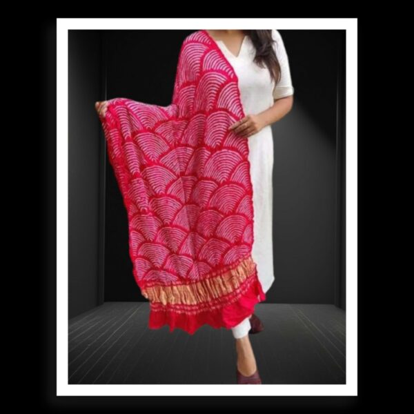 Rani Pink WiFi Bandhej Dupatta Pure GajiSilk