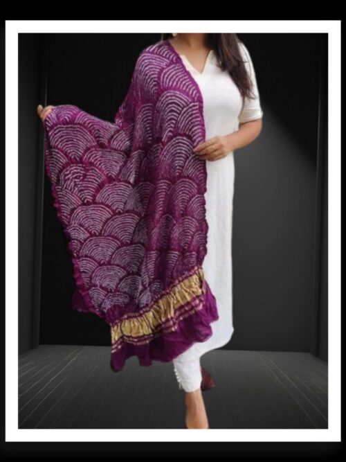 Magenta WiFi Bandhej Dupatta Pure GajiSilk