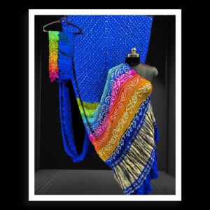 Gaji Silk Bandhani Multi Colour Saree