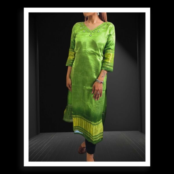 Parrot Pure Modal Silk Designer Kurti
