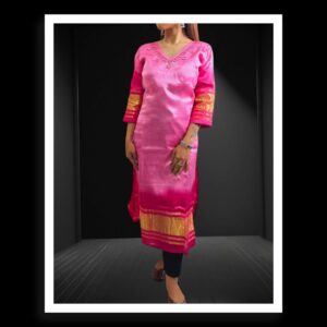 Pink Pure Modal Silk Designer Kurti