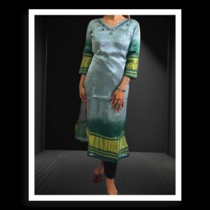 Grey Pure Modal Silk designer Kurti