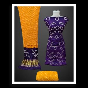 Purple Mango Ambadal Bandhani Dress Pure Modal Silk