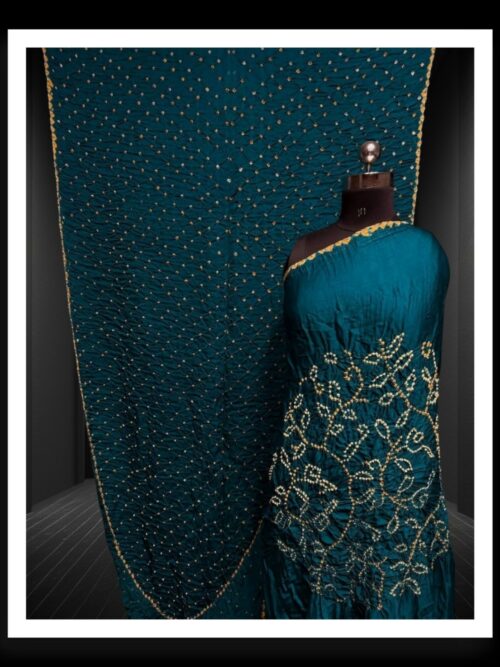 Rama Ambadal Bandhani Saree Pure Modal Silk