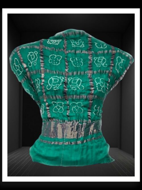 Rama Gharchola Bandhani Blouse Pure Gaji Silk