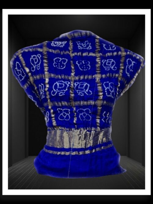 Blue Gharchola Bandhani Blouse Pure Gaji Silk
