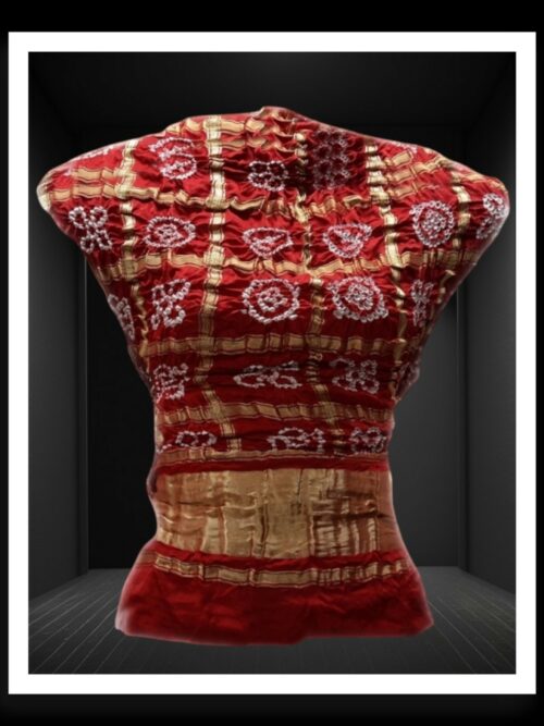 Red Gharchola Bandhani Blouse Pure Gaji Silk