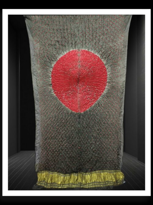Pure Modal Silk Bandhani Shibori Dupatta Grey Red