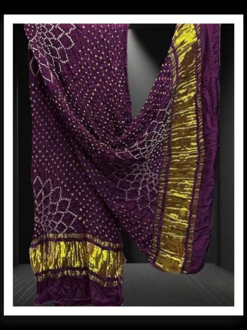 Jambli Makdi Bandhani Dupatta Pure Modal Silk